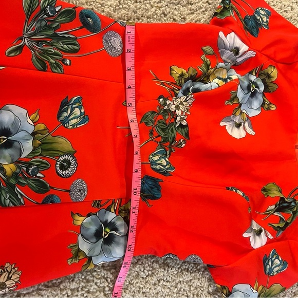 Black Halo Red Floral Jodee Dress - Picture 8 of 11